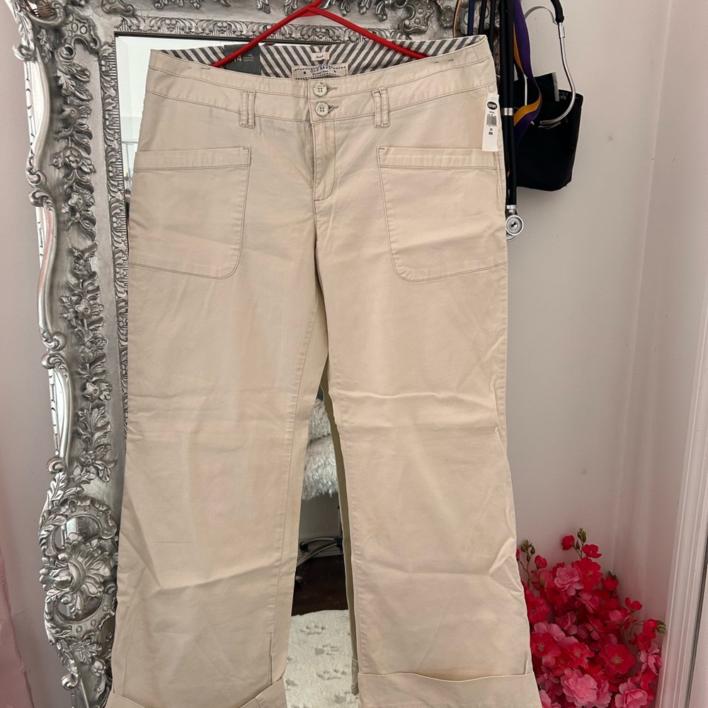 Old Navy Beige Flare & Wide Leg Jeans